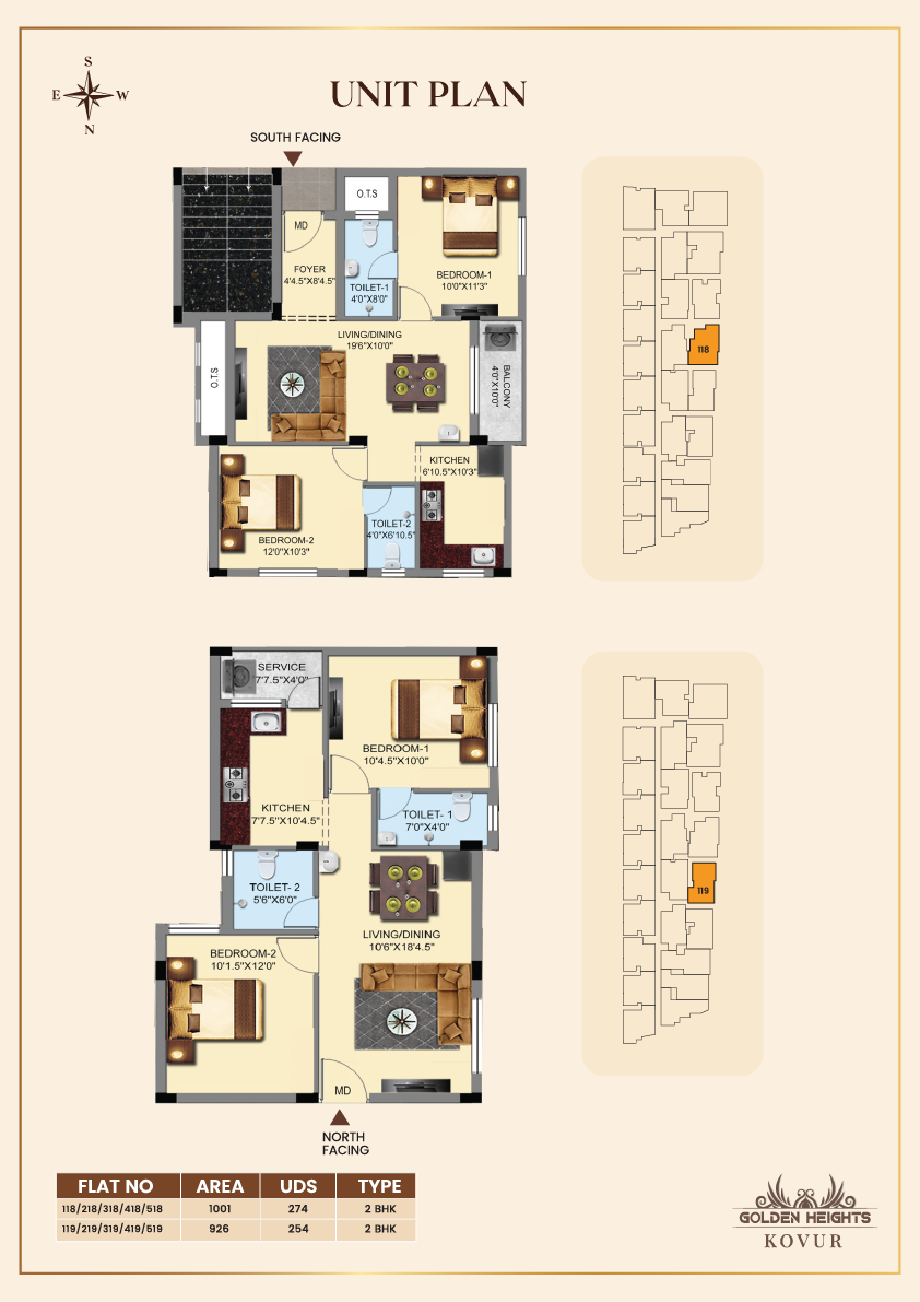 2BHK Floor Plan 2