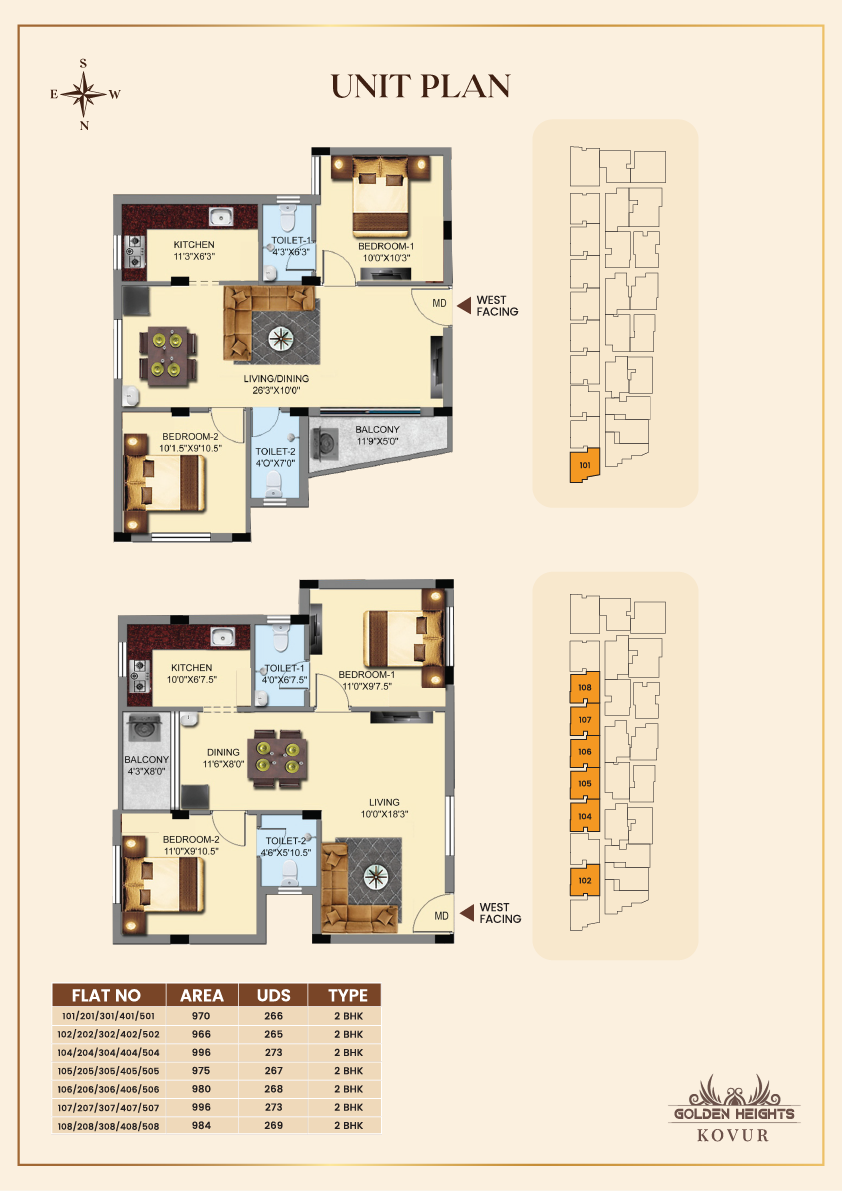 2BHK Floor Plan 6