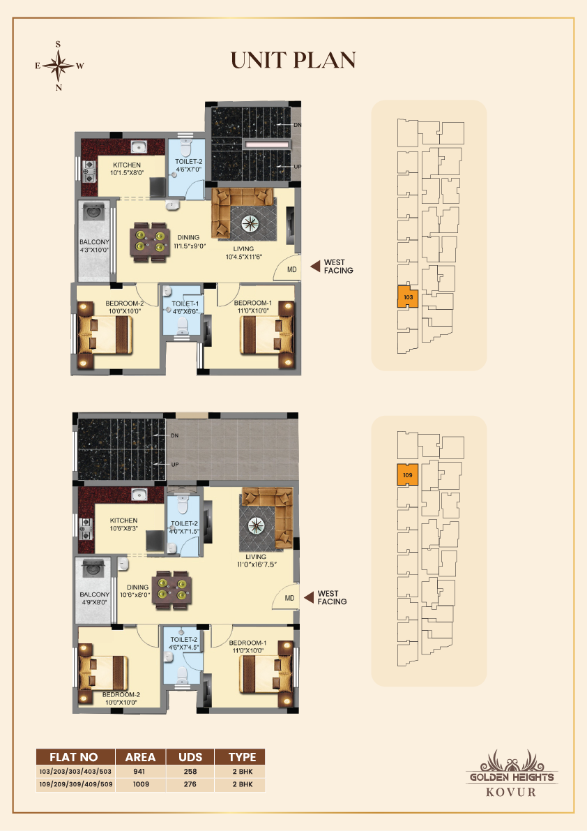 2BHK Floor Plan 7